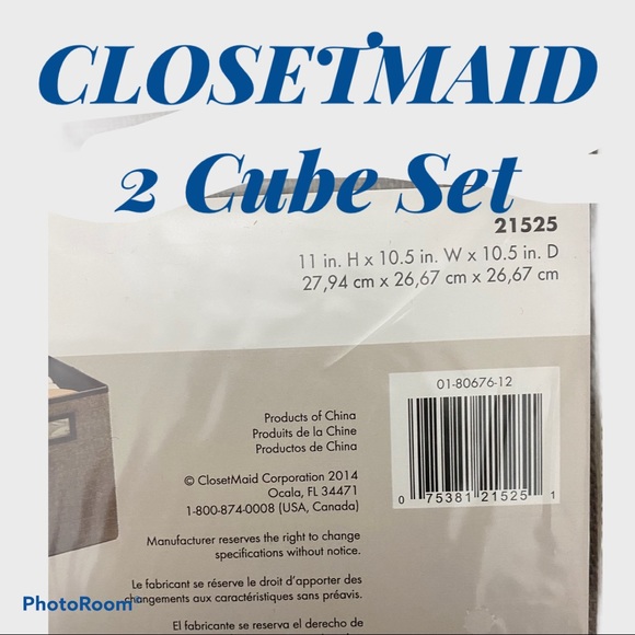 2 Closetmaid storage cube set 11x10.5x10.5 - Picture 2 of 4
